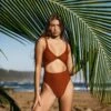 Chloe One Piece - Tiki -SunKissed Swim Store 240118 skatie brwn 3273 Edit