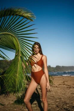 Chloe One Piece - Tiki -SunKissed Swim Store 240118 skatie brwn 3298 Edit