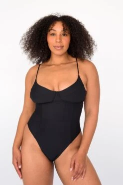 Rachel One Piece - Black 16 Rachel One Piece - Black -SunKissed Swim Store SKATIE BlackRe stockCURVE 51